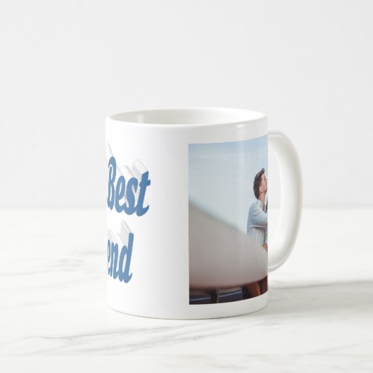 Girlfriend Foto Sea Blue Typografy Kaffeetasse (VorderseiteRechts)
