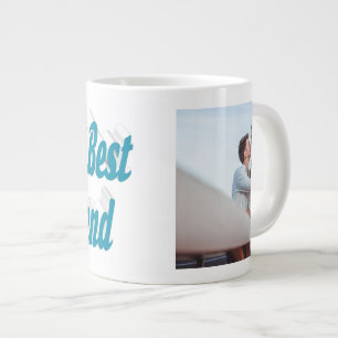 Girlfriend Foto Sky Blue Typografy Jumbo-Tasse