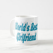 Girlfriend Foto Sky Blue Typografy Kaffeetasse (Vorderseite Links)