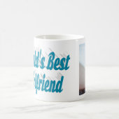 Girlfriend Foto Sky Blue Typografy Kaffeetasse (Mittel)