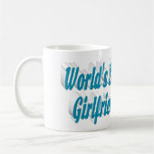 Girlfriend Foto Sky Blue Typografy Kaffeetasse (Links)