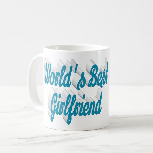 Girlfriend Foto Sky Script Kaffeetasse (Vorderseite Links)