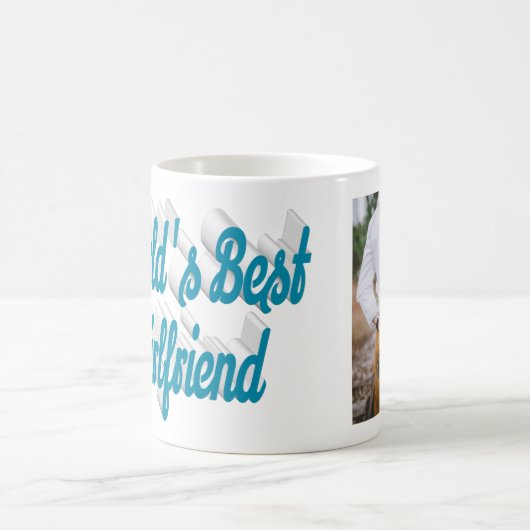 Girlfriend Foto Sky Script Kaffeetasse (Mittel)