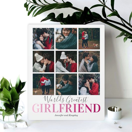 Girlfriend-Geschenk | WELTBESTES FOTO Fotoplatte