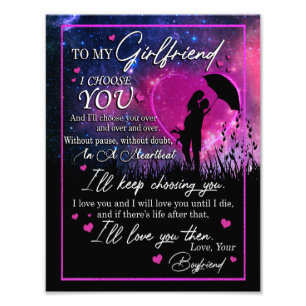 Girlfriend-Geschenke Brief an meine Freundin Fotodruck