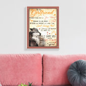 Girlfriend-Geschenke | Brief an meine Freundin Leinwanddruck (Insitu (Wohnzimmer))