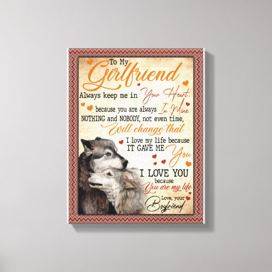 Girlfriend-Geschenke | Brief an meine Freundin Leinwanddruck (Vorderseite)