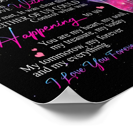 Girlfriend-Geschenke | Brief an meine Freundin Poster (Ecke)