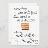 Girlfriend-Geschenkkarte für ihre Jubiläumskarte Einladung (Vorne/Hinten)