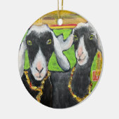 Girlfriend Goat Liebe Keramik Keramik Ornament (Links)