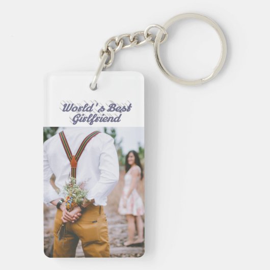 Girlfriend-Grauskript Schlüsselanhänger (Rückseite)