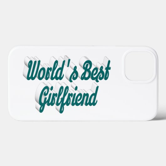 Girlfriend green script Case-Mate iPhone hülle (Rückseite (Horizontal))