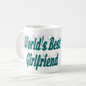 Girlfriend-grüne Typografie Kaffeetasse (Vorderseite Links)