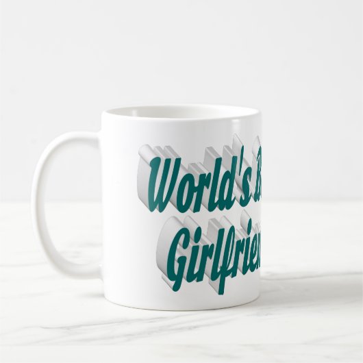 Girlfriend-grüne Typografie Kaffeetasse (Links)