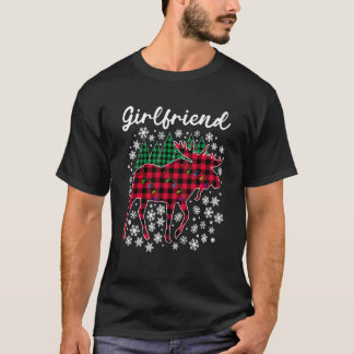 Girlfriend Matching Pajama Family Red Kariert Buff T-Shirt