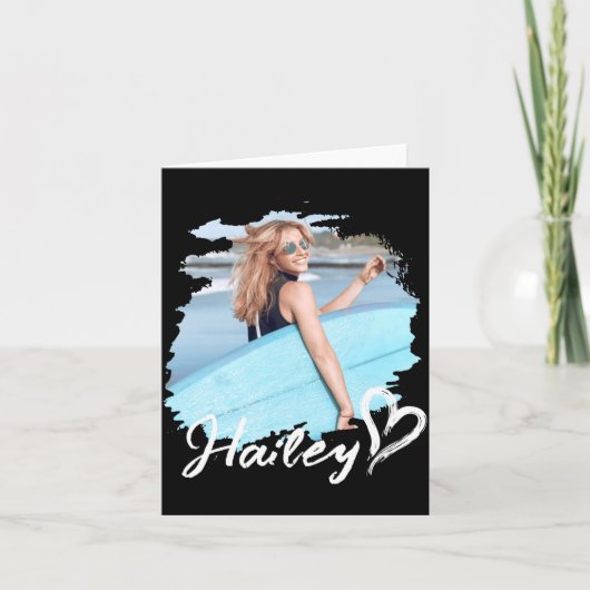 Girlfriend Nge Heart Simple Modern Cool Photo  Karte (Vorderseite)