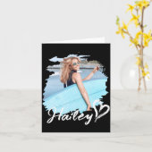 Girlfriend Nge Heart Simple Modern Cool Photo Karte (Gelbe Blume)