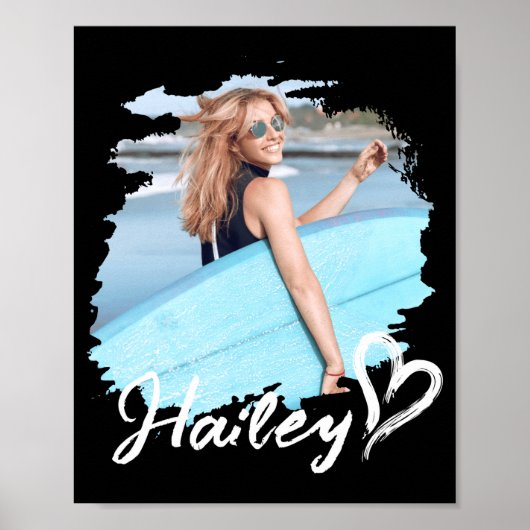 Girlfriend Nge Heart Simple Modern Cool Photo  Poster (Vorne)