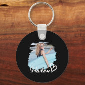 Girlfriend Nge Heart Simple Modern Cool Photo Schlüsselanhänger (Vorderseite)