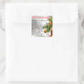 Girlfriend Poem - Weihnachtsdesign Quadratischer Aufkleber (Tasche)