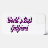 Girlfriend purple script Case-Mate iPhone hülle (Rückseite (Horizontal))