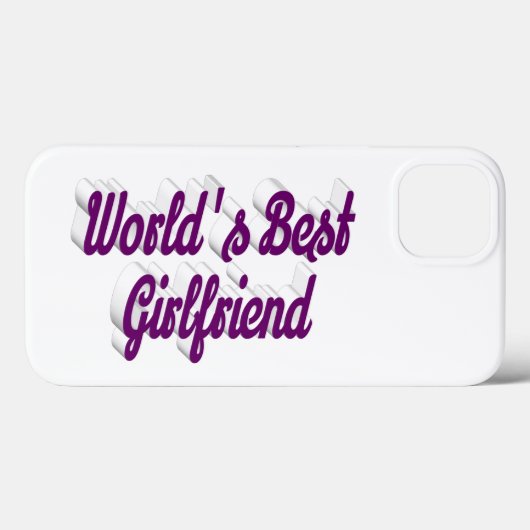 Girlfriend purple script Case-Mate iPhone hülle (Rückseite (Horizontal))