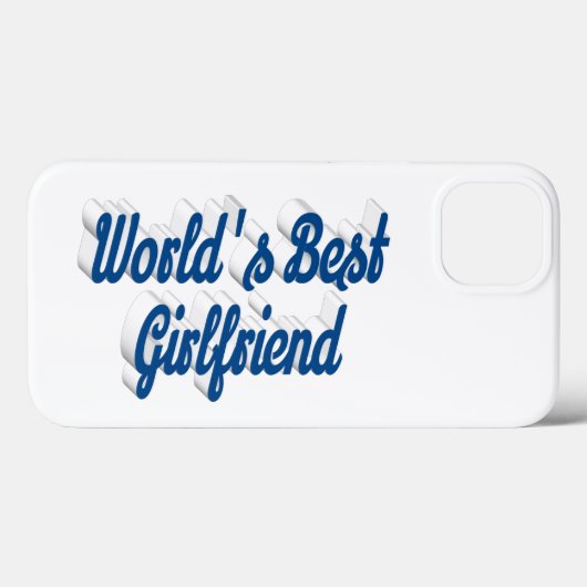 Girlfriend sea blue script Case-Mate iPhone hülle (Rückseite (Horizontal))