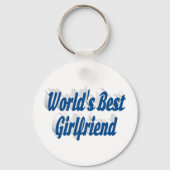 Girlfriend Sea Blue Typografy Schlüsselanhänger (Vorderseite)