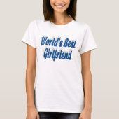 Girlfriend Sea Blue Typografy T-Shirt (Vorderseite)