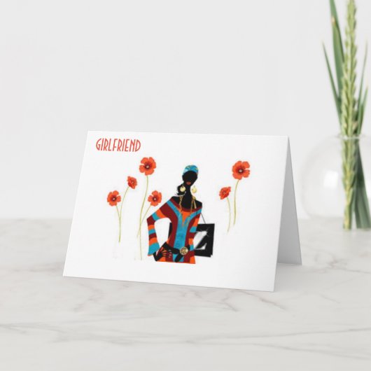 **GIRLFRIEND** SIE SEHEN "FABULOUS" GLÜCKLICH BIRT KARTE (Vorderseite)