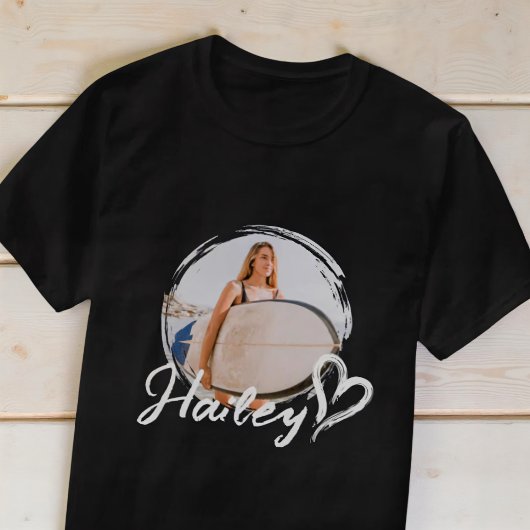 Girlfriend Simple Modern Grunge Heart Cool Photo T-Shirt