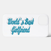 Girlfriend sky blue script Case-Mate iPhone hülle (Rückseite (Horizontal))