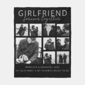 Girlfriend Together Forever Foto Collage Fleecedecke (Vorderseite)