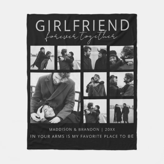 Girlfriend Together Forever Foto Collage Fleecedecke (Vorderseite)