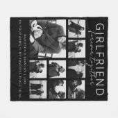 Girlfriend Together Forever Foto Collage Fleecedecke (Vorderseite (Horizontal))