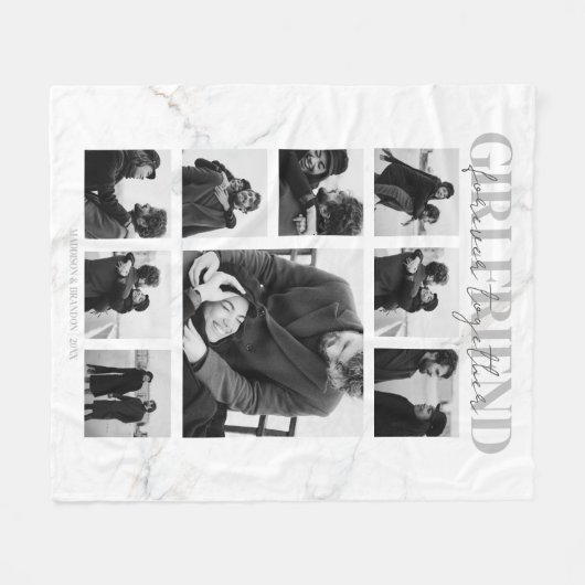 Girlfriend Together Forever Foto Collage Fleecedecke (Vorderseite (Horizontal))