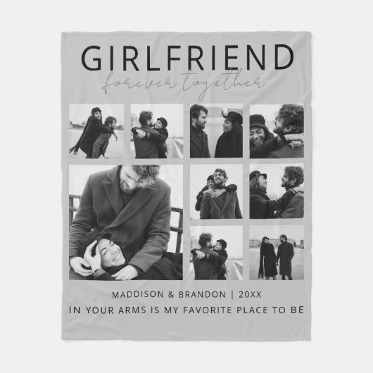 Girlfriend Together Forever Foto Collage Fleecedecke (Vorderseite)