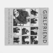 Girlfriend Together Forever Foto Collage Fleecedecke (Vorderseite (Horizontal))