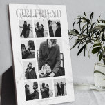 Girlfriend Together Forever Foto Collage Plaque Fotoplatte<br><div class="desc">Erinnerungen machen die besten Geschenke, Freundinnen werden diese nachdenkliche, moderne Collage-Plakette aus Foto Liebe, zum Valentinstag, Geburtstag, Jubiläum und andere besondere Mitgefühl. Die Gedenktafel besteht aus 9 Fotos, dem Vorlagentext "GIRLFRIEND, FOREVER TOGETHER", auf grauem und weißem Marmorboden, personalisiert mit Ihren Namen und dem Jahr. Alle Stile und Farben des Schriftartes...</div>