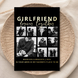 Girlfriend Together Forever Foto Folien Feiertagskarte