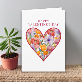 Girlfriend Valentine - Floral Heart Romantic Love Karte