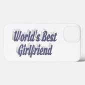 Girlfriend with gray typography Case-Mate iPhone hülle (Rückseite (Horizontal))