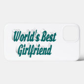 Girlfriend with green typography Case-Mate iPhone hülle (Rückseite (Horizontal))