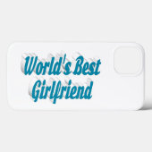 Girlfriend with sky blue typography Case-Mate iPhone hülle (Rückseite (Horizontal))