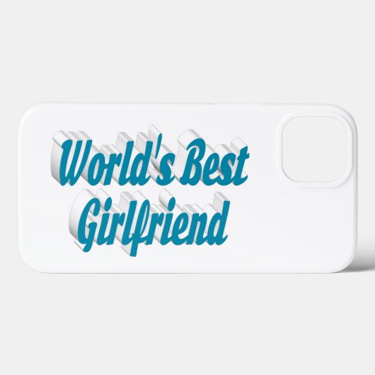 Girlfriend with sky blue typography Case-Mate iPhone hülle (Rückseite (Horizontal))
