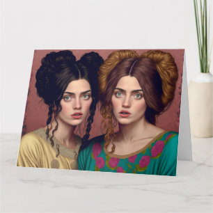 GIRLFRIENDS FRIEND HAIRSTYLES FUNNY GEBURTSTAGSKAR KARTE