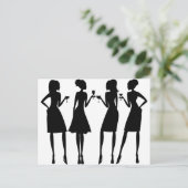 Girlfriends Postkarte (Stehend Vorderseite)