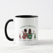 Girlfriends, Sisters Dog Cat Home for Christmas Tasse (Links)