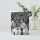 Girlfriends Vintages Foto Postkarte (Stehend Vorderseite)