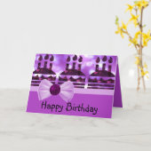 Girlie Bokeh Geburtstags-Kuchen-Edelstein Karte (Gelbe Blume)